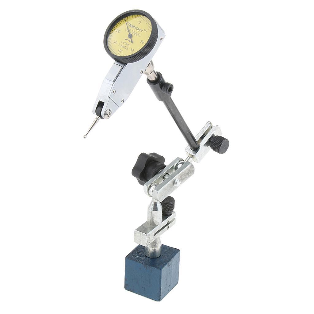 2x Adjustable Base Stand Holder with Dial Test Indicator Gauge 0.01mm/0.0005 Inch