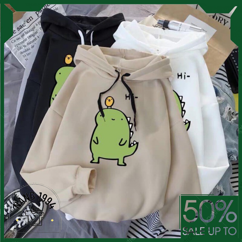 Áo hoodie nữ in hình dễ thương giao hình ngẫu nhiên