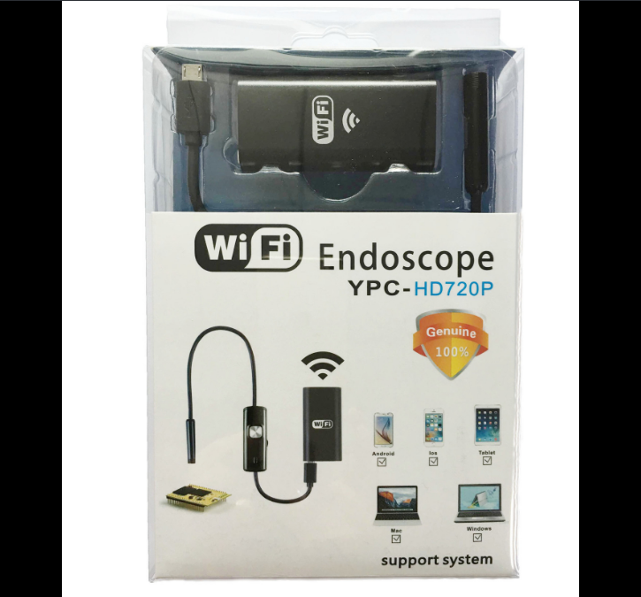 Camera nội soi chống nước dây 3,5 mét WIFI IOS,Android Endoscope YPC Ø8mm HD720p