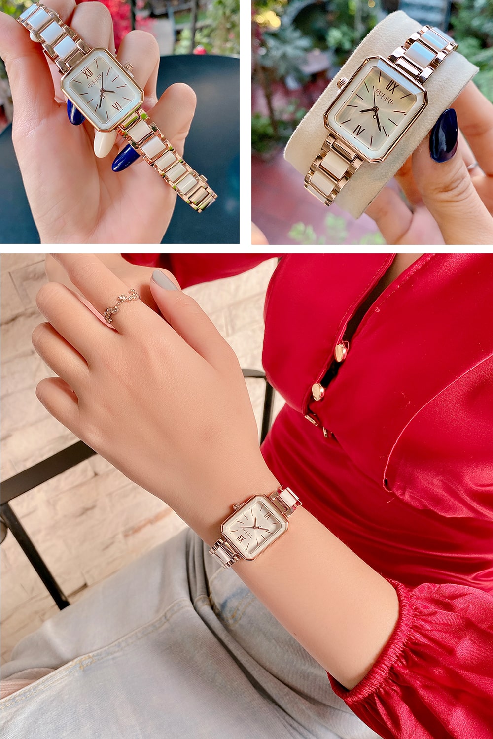 Đồng Hồ Nữ Julius Hàn Quốc JA-1273 Dây Thép Thanh Lịch