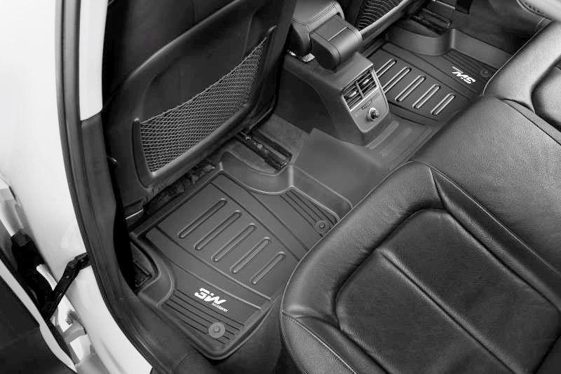 Thảm lót sàn xe ô tô Audi Q3 2011 - 2018 Nhãn hiệu Macsim 3W chất liệu nhựa TPE đúc khuôn cao cấp - màu đen