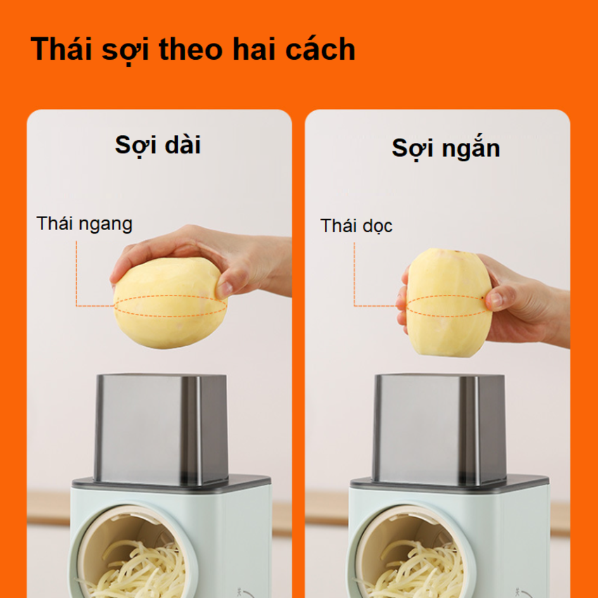 Máy thái rau củ quả đa năng 3 chế độ, thương hiệu Mỹ cao cấp Septree WT-QC613 - Hàng Nhập Khẩu