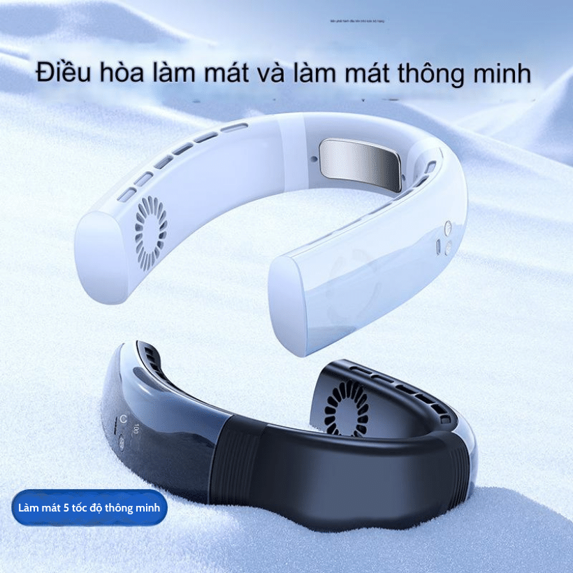 Quạt Đeo Cổ JOOU D08 10,000mAh, Làm mát lên đến 12 giờ, Công Nghệ Thông Minh Cảm Biến AI (Hàng chính hãng)