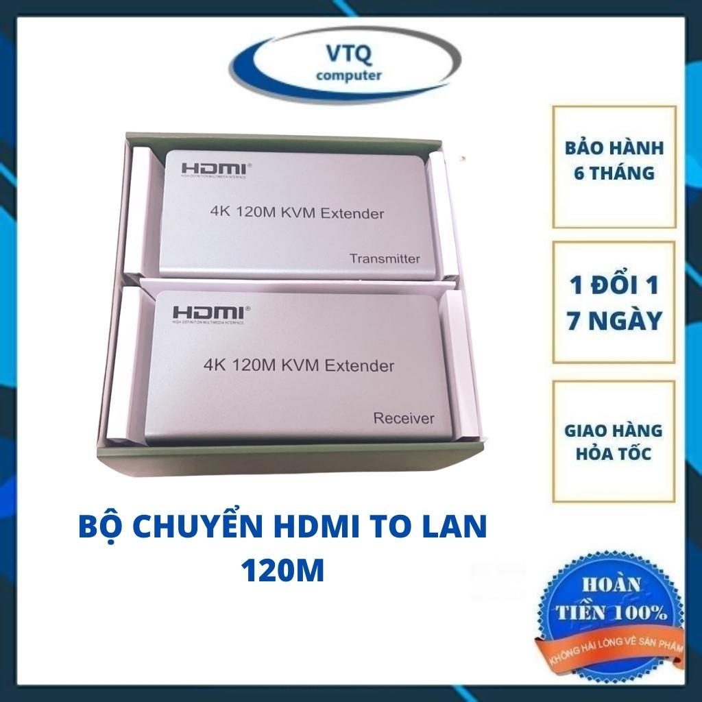 Bộ kéo dài HDMI qua Lan 120m có cổng USB hỗ trợ 4k, HDMI to LAN 120m 4K