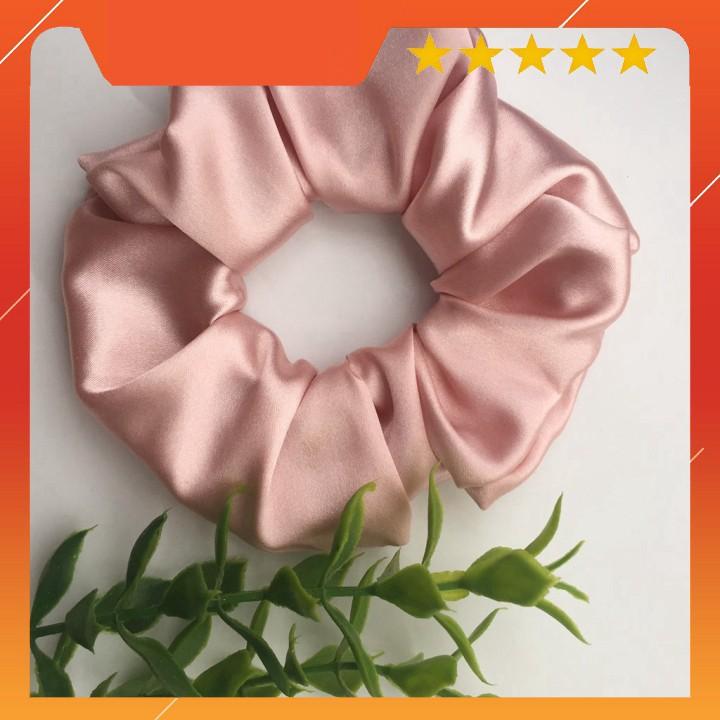 Dây Cột tóc vải scrunchies buộc tóc vải trơn bóng loại đẹp hot trend