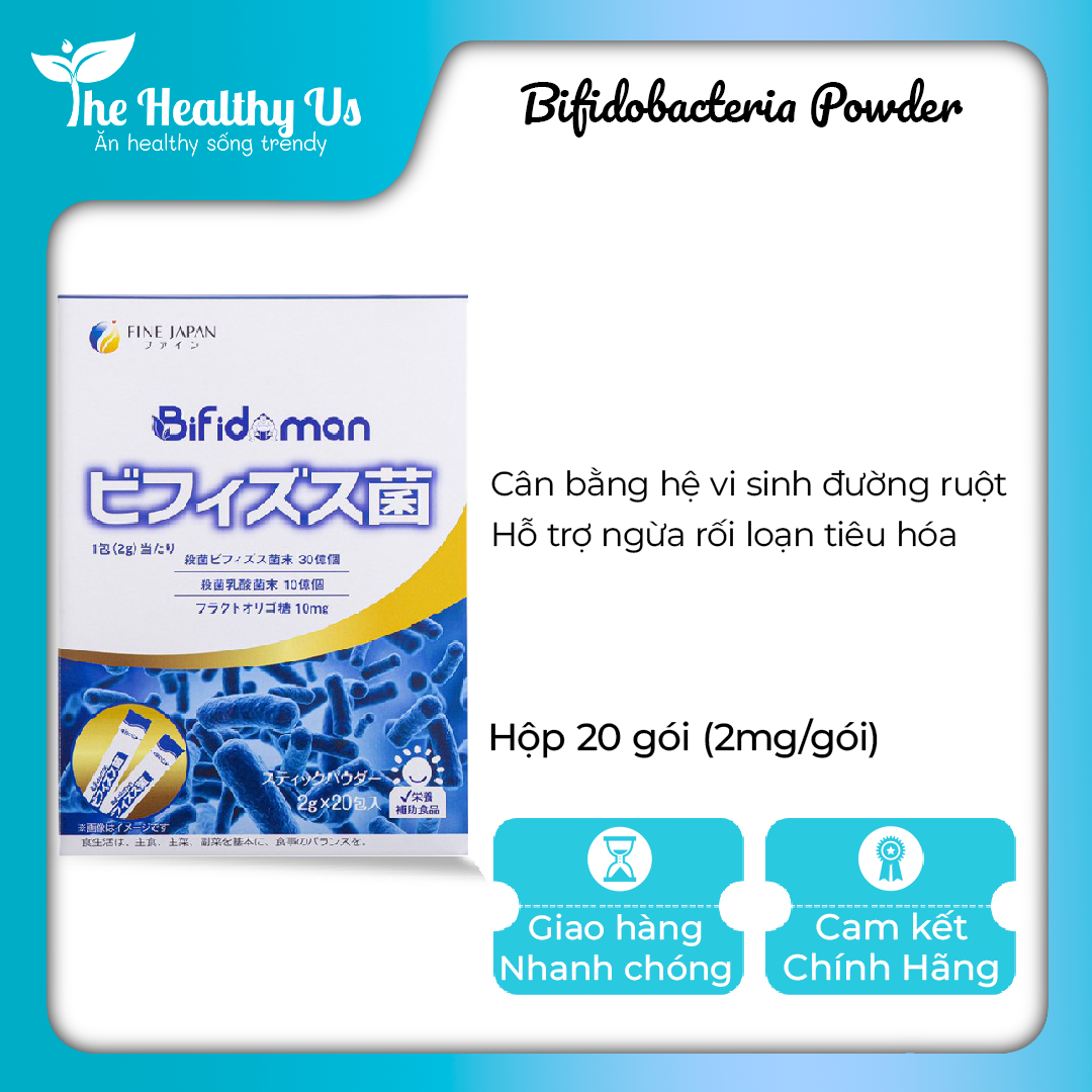 Men vi sinh Bifidobacteria Powder dạng bột Fine Japan (Hộp 20 gói x 2g)