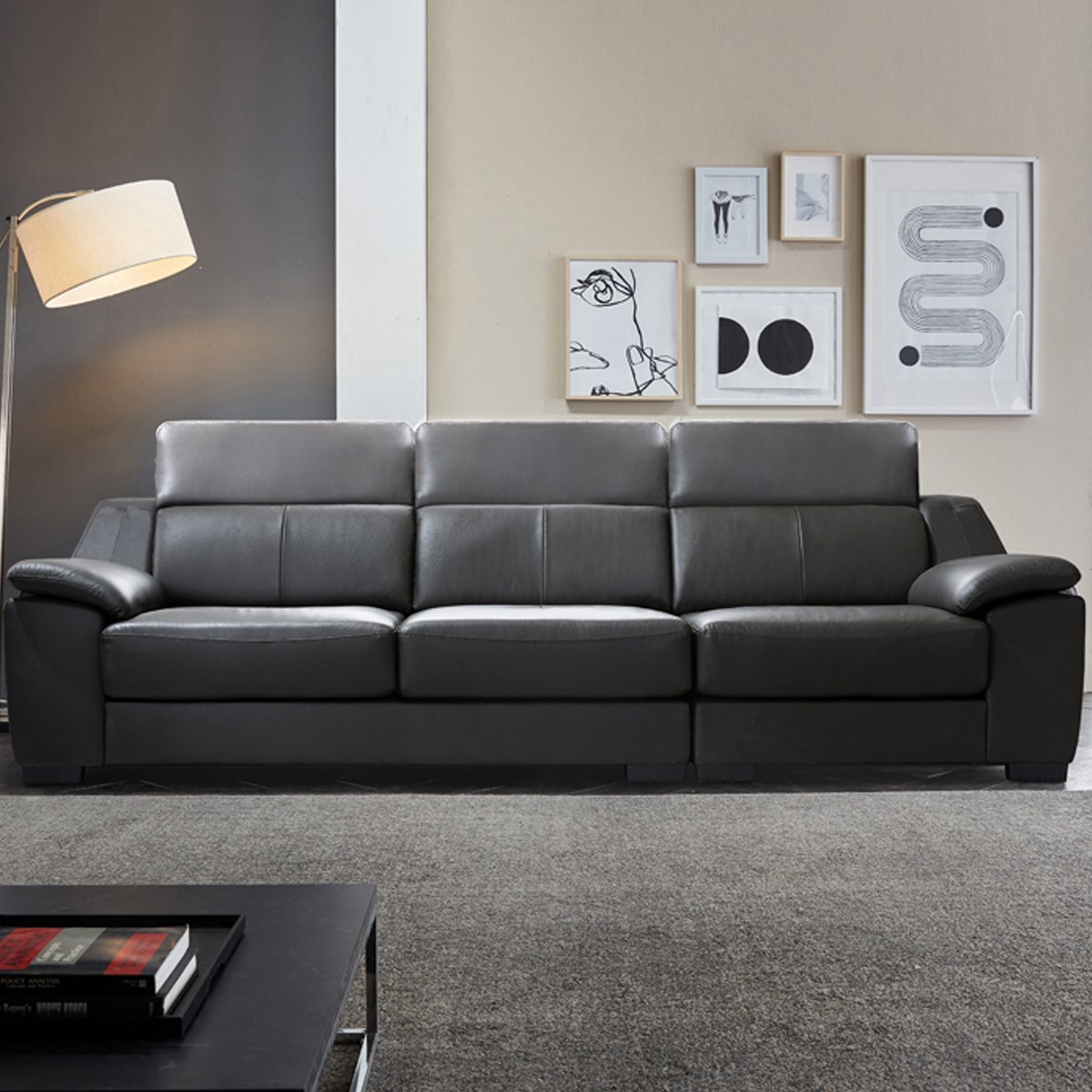 SF1812 - GHẾ SOFA DA THẬT 3 CHỖ NGỒI