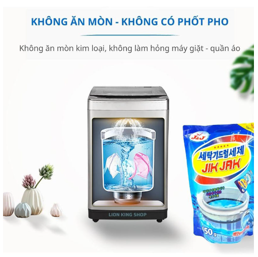 Bột tẩy lồng máy giặt 450g, bột vệ sinh lồng máy giặt Hàn Quốc GD714-BotLG450