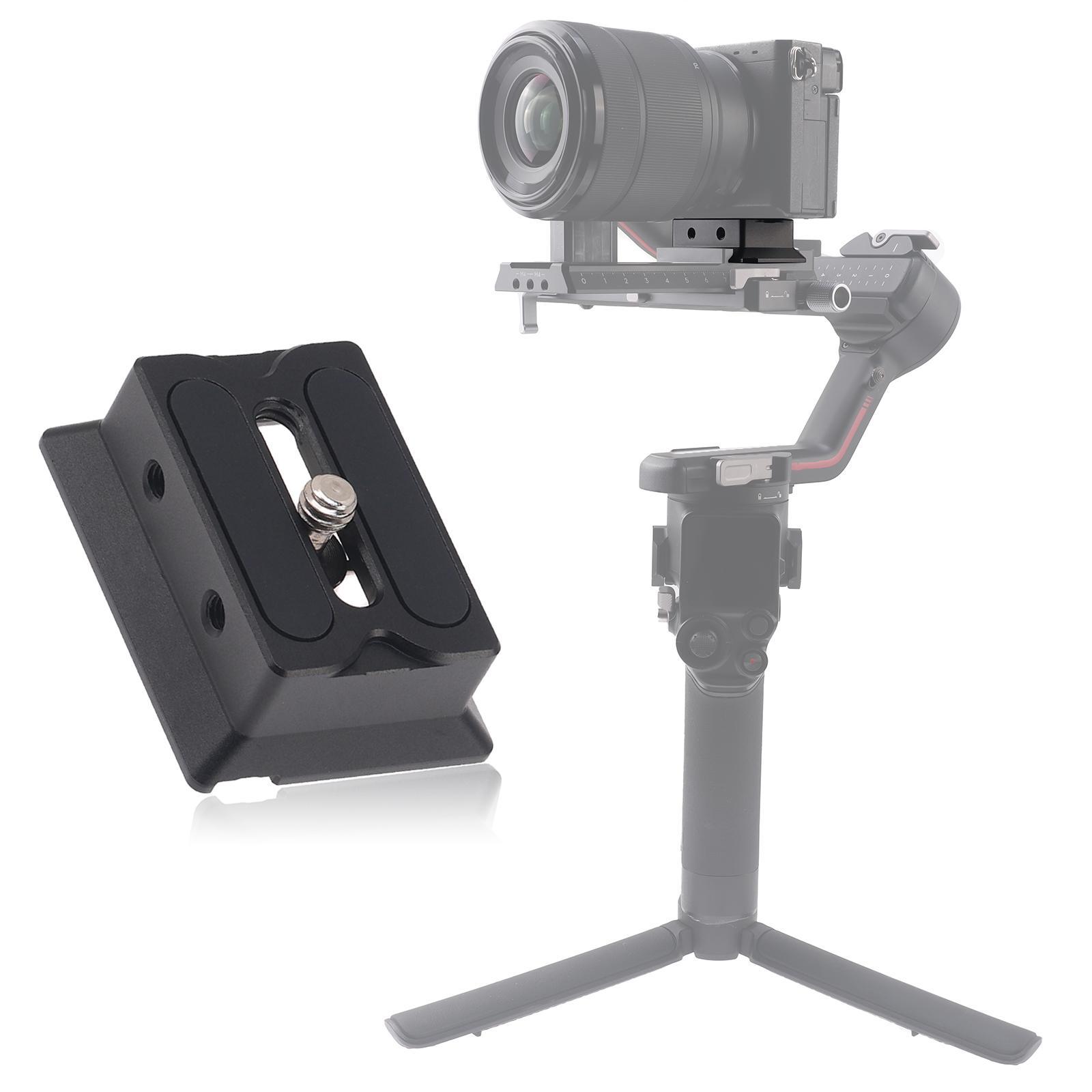 Camera Quick Release Plate, with 1/4''-20 Screw Aluminum Alloy Camera Tripod Mount Adapter Tripod Mount Support for Camera Gimbal Stabilizer