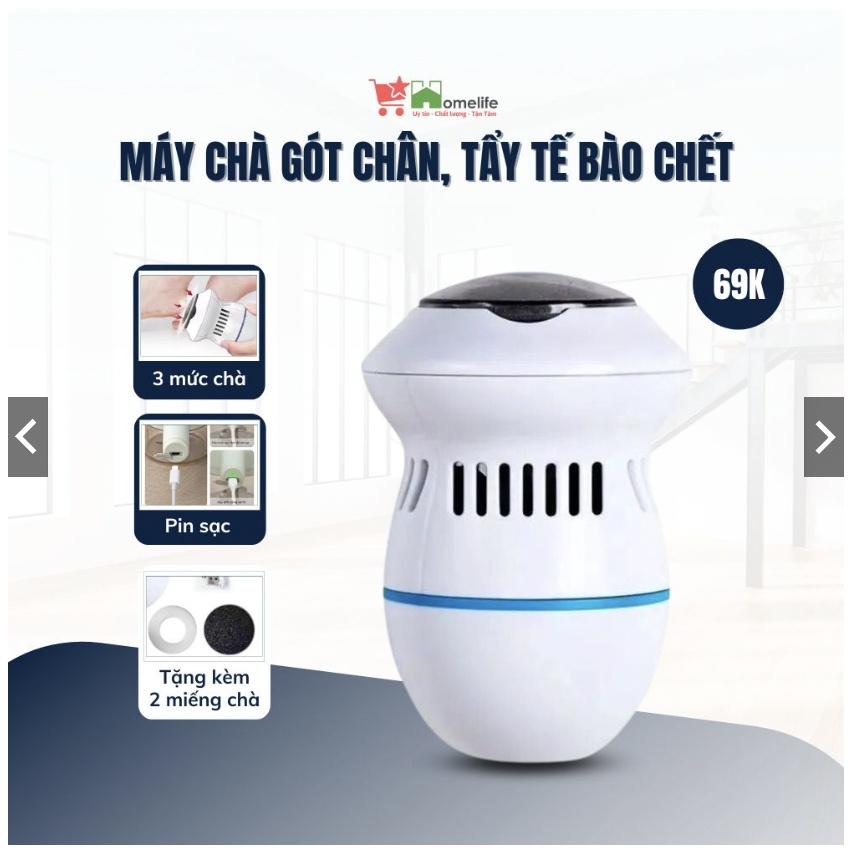 Máy chà gót chân loại bỏ da chết và vết chai cho tiệm Nail - Dụng cụ mài gót chân tại nhà 2 đầu mài, Pin sạc CG1