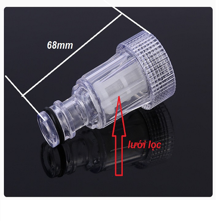 ĐẦU NỐI NHỰA có ren trong 27mm có lưới lọc ra NÚM NỐI chuyên dụng máy xịt rửa áp lực – 814