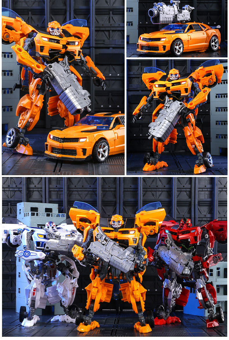 Robot biến hình ôtô Transformer cao 20cm mẫu Bumble Bee BB-20 Đồ chơi biến hình rèn luyện trí tuệ cho bé