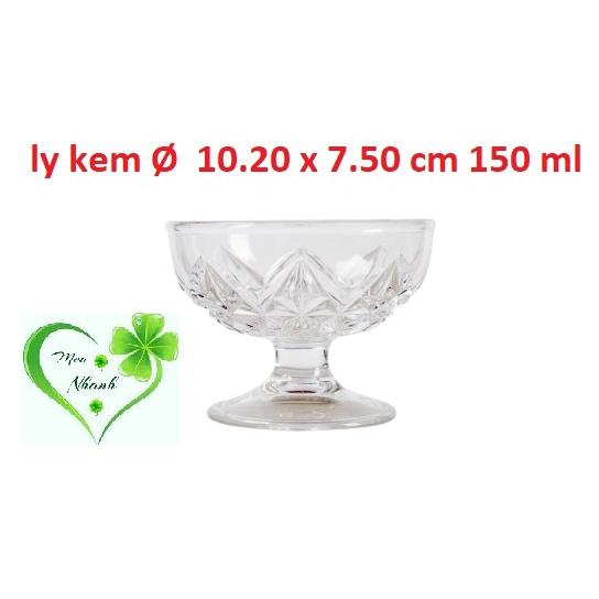 Combo 6 ly ăn kem, cốc ăn kem, ly rượu nhỏ Ø 10.20 x 7.50 cm 150 ml nbán hàng quán nhựa acrylic bền đẹp