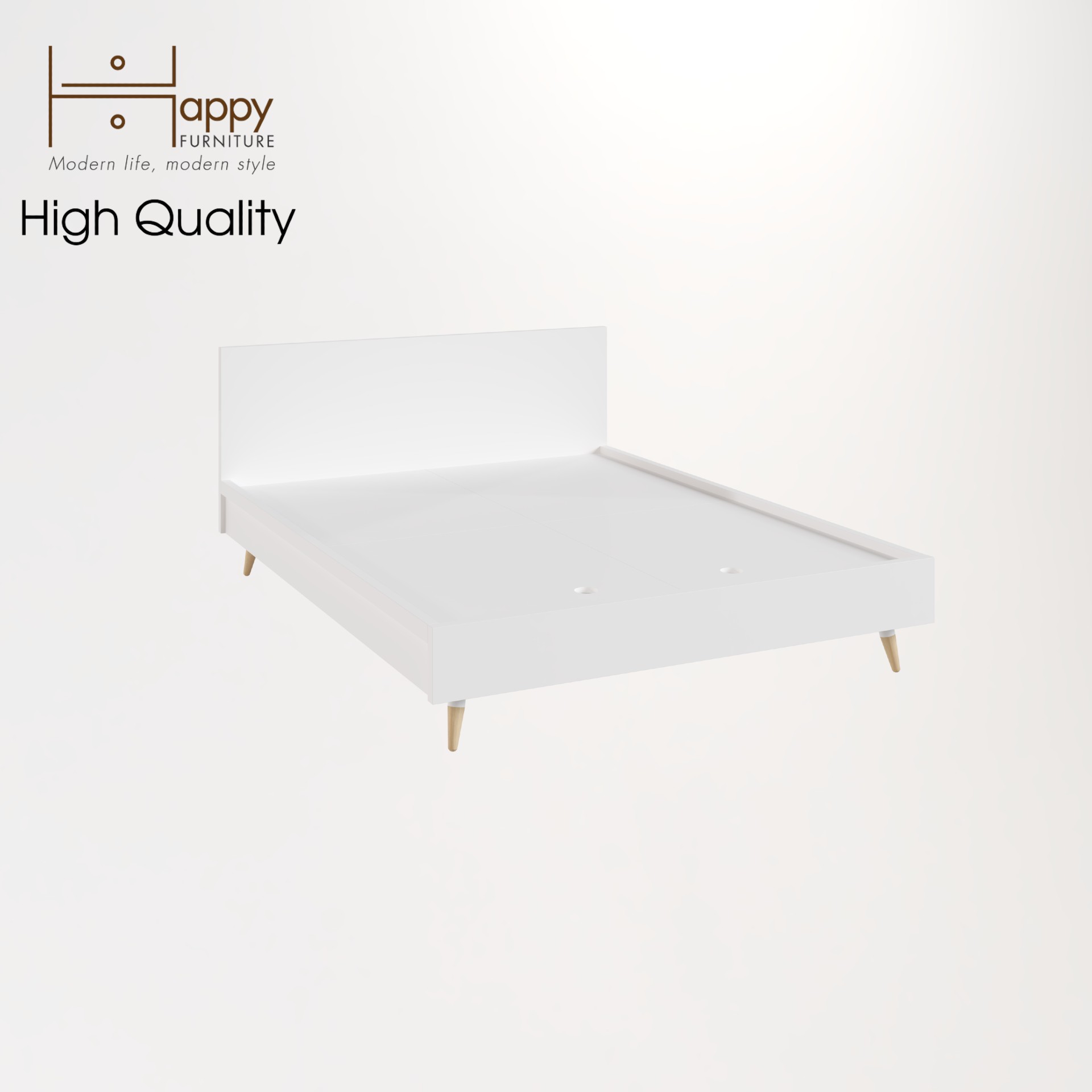 [Happy Home Furniture]  OSRI, Giường ngủ chân gỗ chéo, GNG_025, GNG_026, GNG_027