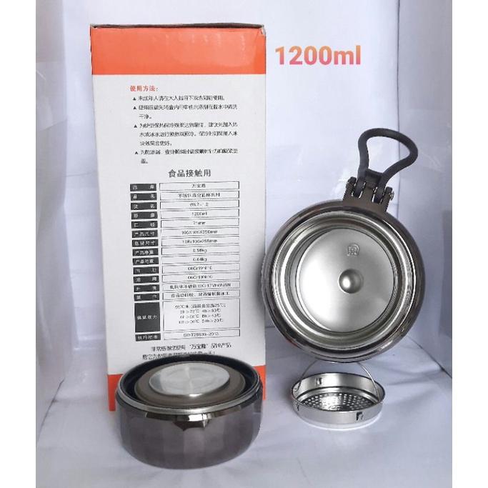 Bình Giữ Nhiệt Nóng Lạnh Inox 2 Lớp Cao Cấp Good HUYNA MART Dung Tích WL7-1000ml