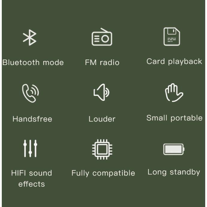 Loa Bluetooth Không Dây BS32D Âm Thanh Siêu Trầm Chất Lượng Cao