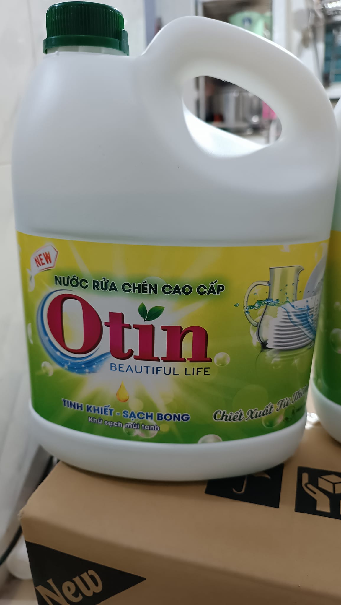 Nước rửa chén bát hương chanh otin cao cấp can 3.6 lít- hạn sử dụng dài và mới