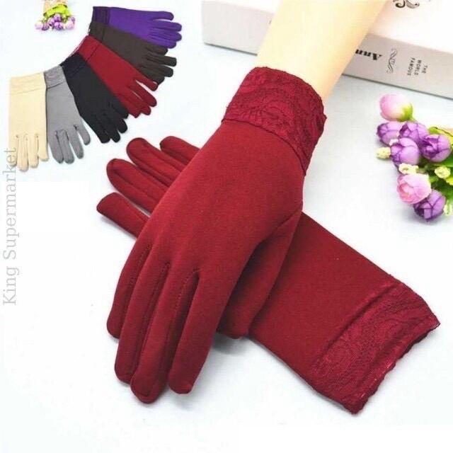 Găng tay Chống nắng, găng Tay nữ lái xe,găng Tay đa chức năng phối ren