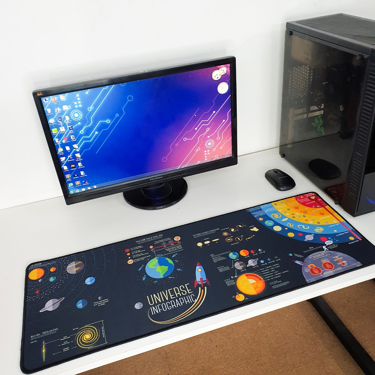 Lót Chuột, Pad Chuột Bền Đẹp 80X30 Cm - Hàng Chính Hãng - Universe 8030