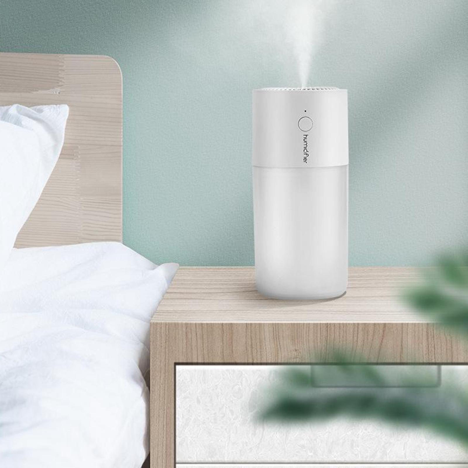 USB Humidifier, 300ml Mini Portable Humidifier, Quiet Air Humidifier with 7-Color LED Night Light, Color Changing, Suitable for Home, Baby Room, Car