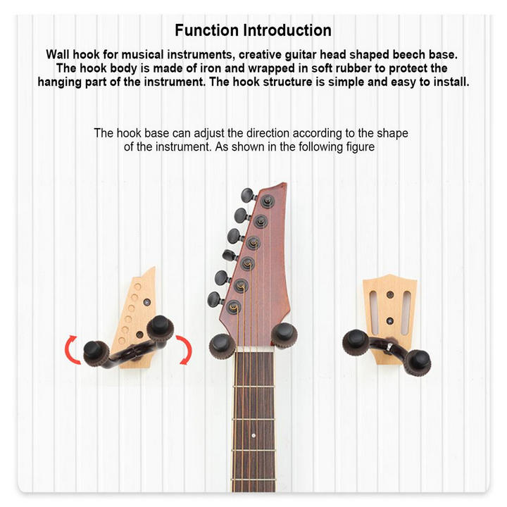 Móc Treo Đàn Guitar Hanger Ukulele Gắn Tường - Home Decor Furniture