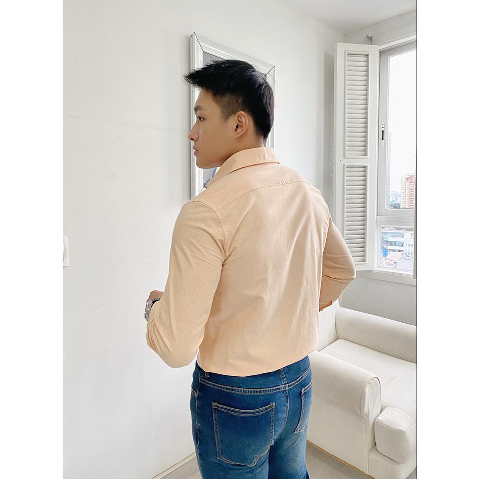 Áo Sơ Mi Nam Dài Tay Trơn BY COTTON Light Orange Oxford 0922