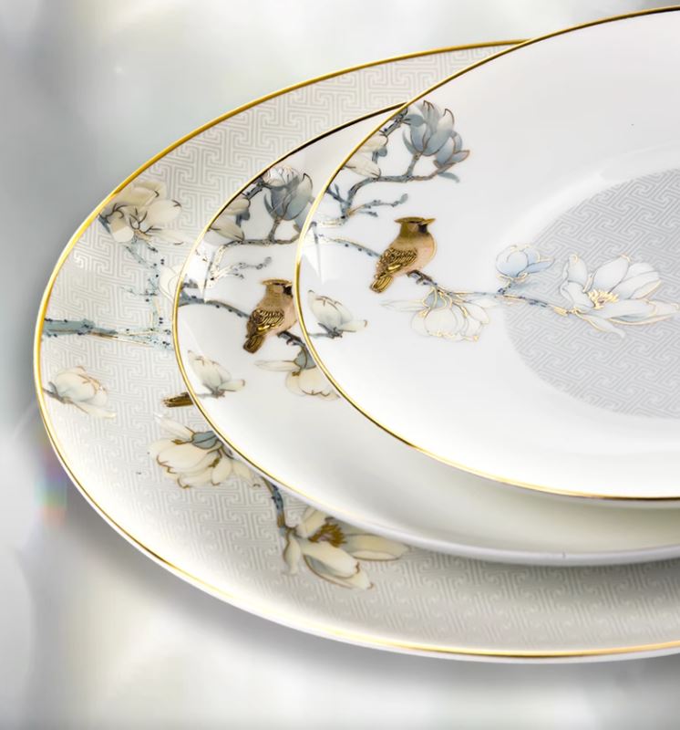 Bộ bát ăn cơm SỨ XƯƠNG Giang Tây cao cấp 60 chi tiết - Bộ chén ăn cơm sang trọng, tinh tế - Bát đĩa mỏng nhẹ nhưng cứng trong và cách nhiệt tốt. Mã GS18