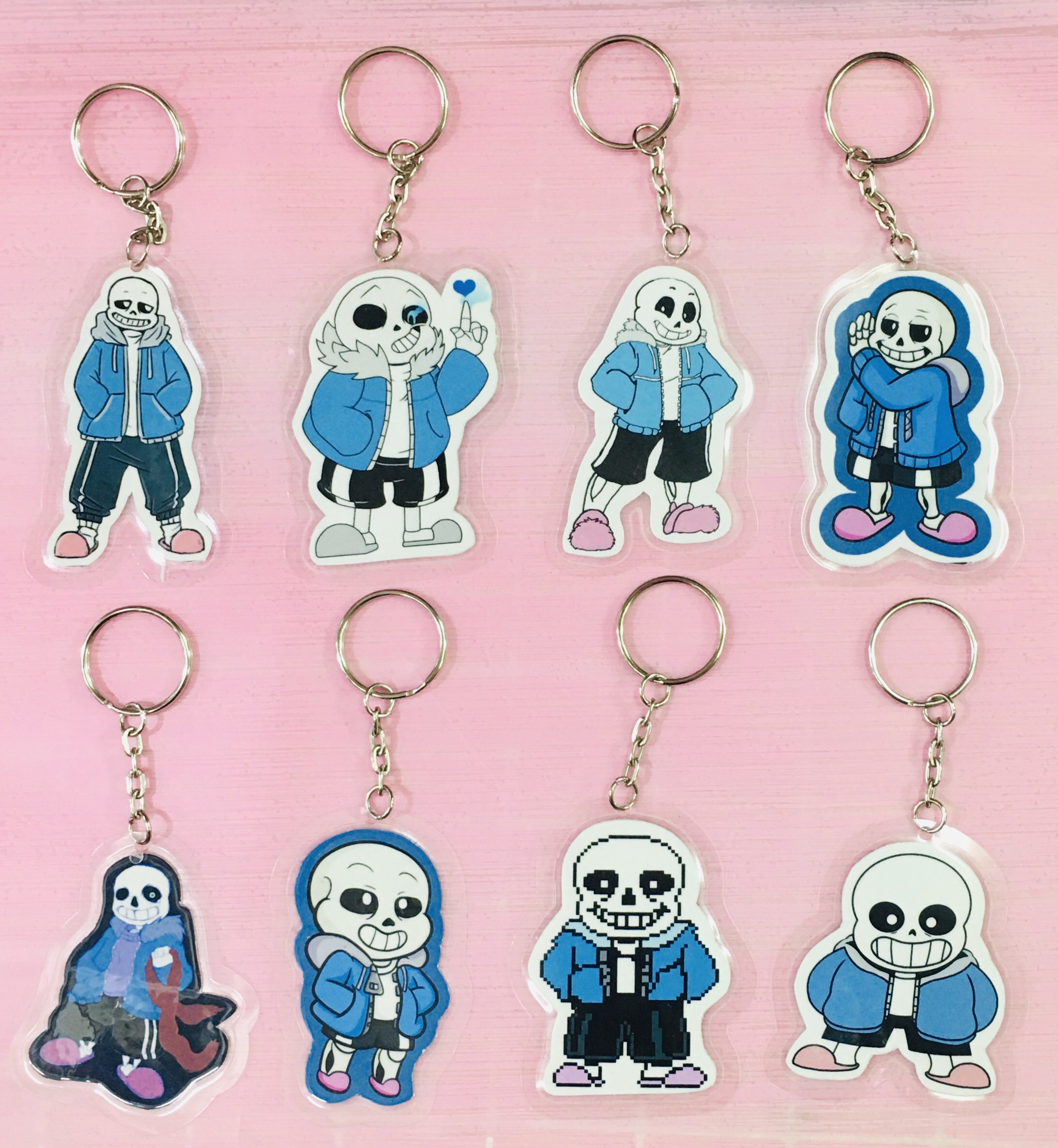 Set 3 Móc khóa cắt tỉa Sans Undertale  khác nhau gửi ngẫu nhiên