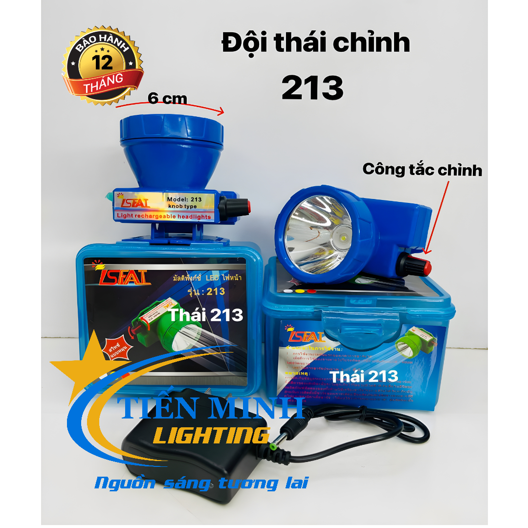 ĐÈN ĐỘI ĐẦU 213 (ĐỘI CHỈNH), DÙNG LIÊN TỤC 4 - 6 GIỜ, (ÁNH SÁNG VÀNG HOẶC TRẮNG) - CHÓA 6CM