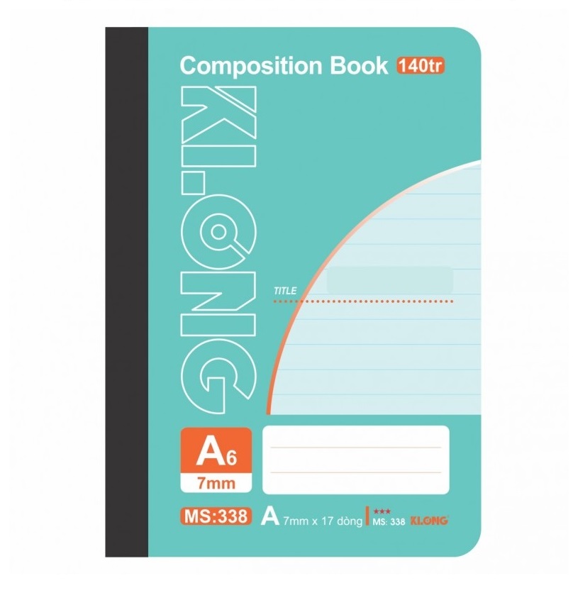 Lốc 5 quyển sổ may dán gáy 140 trang A6 - Klong 338