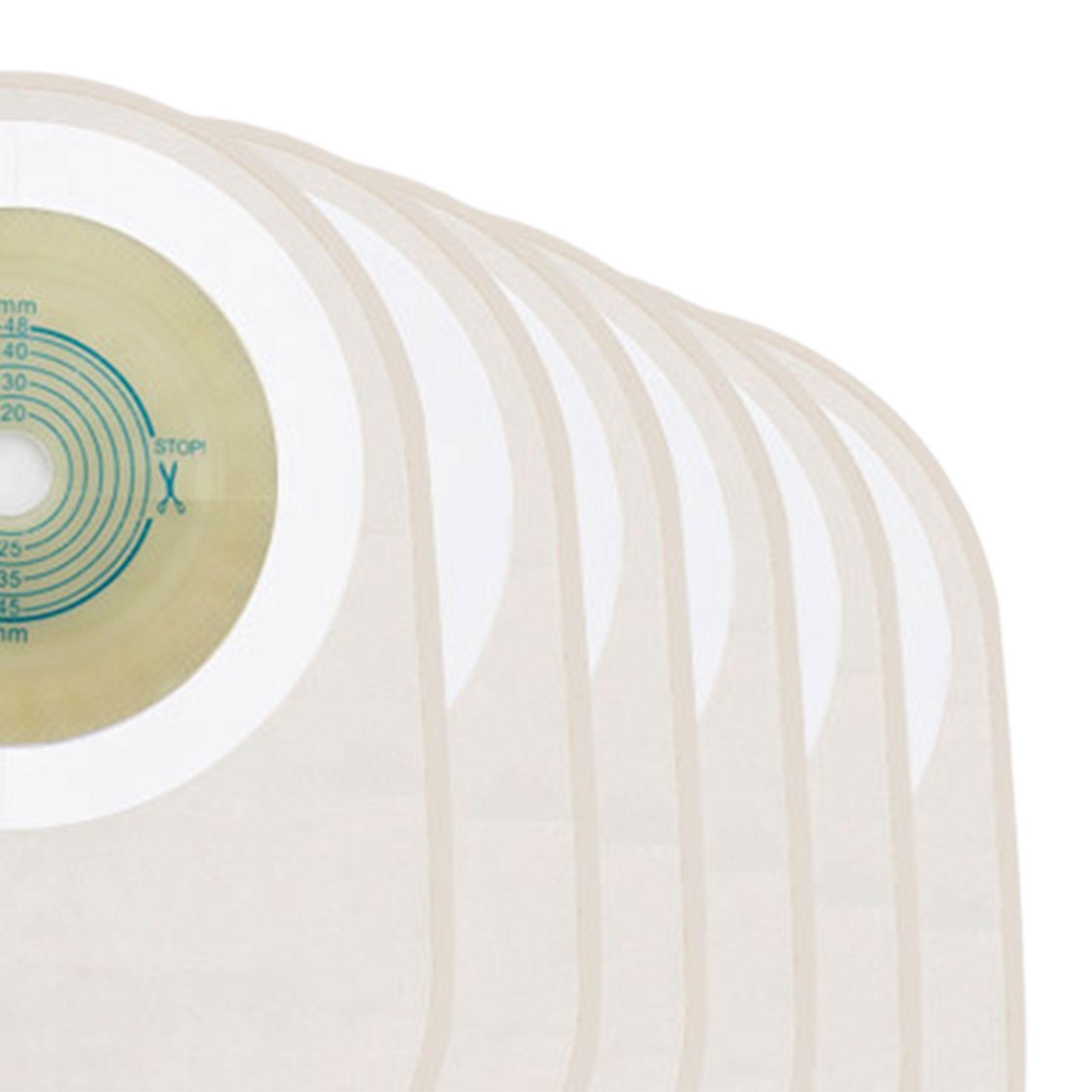 10Pcs Ostomy Bags Transparent Open Design Stoma Bag Leakproof Professional