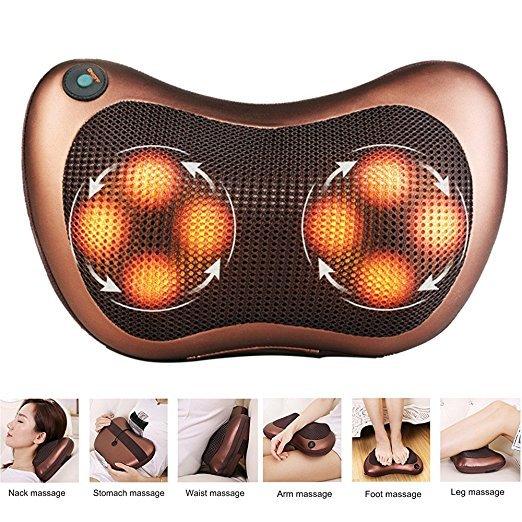 Gối Massage 8 Bi Magic Home Hồng Ngoại Massage Xoa Bóp Vào Các Cơ Và Huyệt, Sưởi Nóng Bằng Tia Hồng Ngoại .