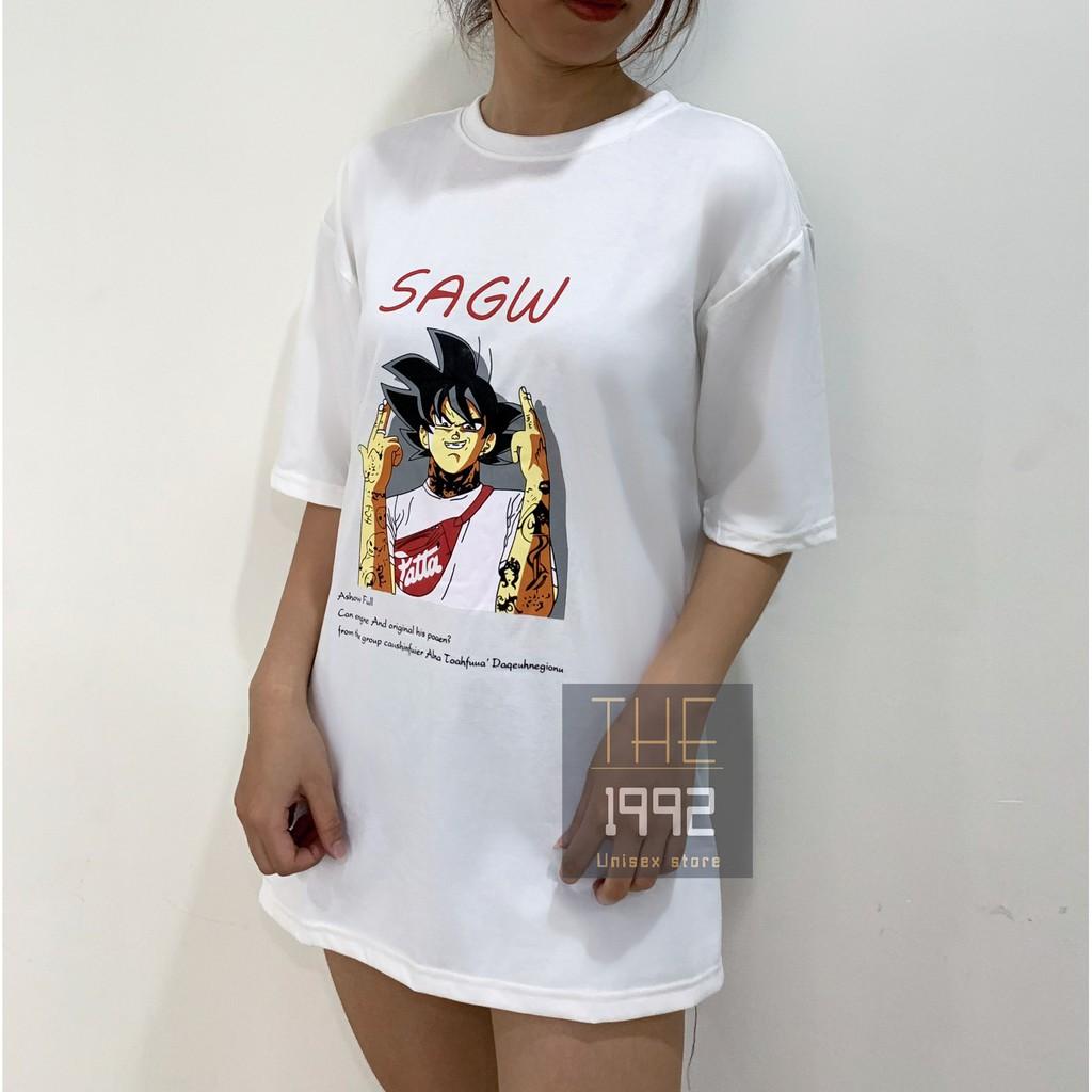 Áo thun áo phông tay lỡ Unisex SAGW 2 màu full size M L XL THE 1992