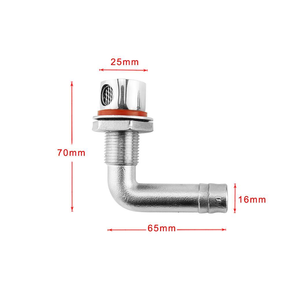 WATER TANK VENT THRU HULL  BRASS  BEND