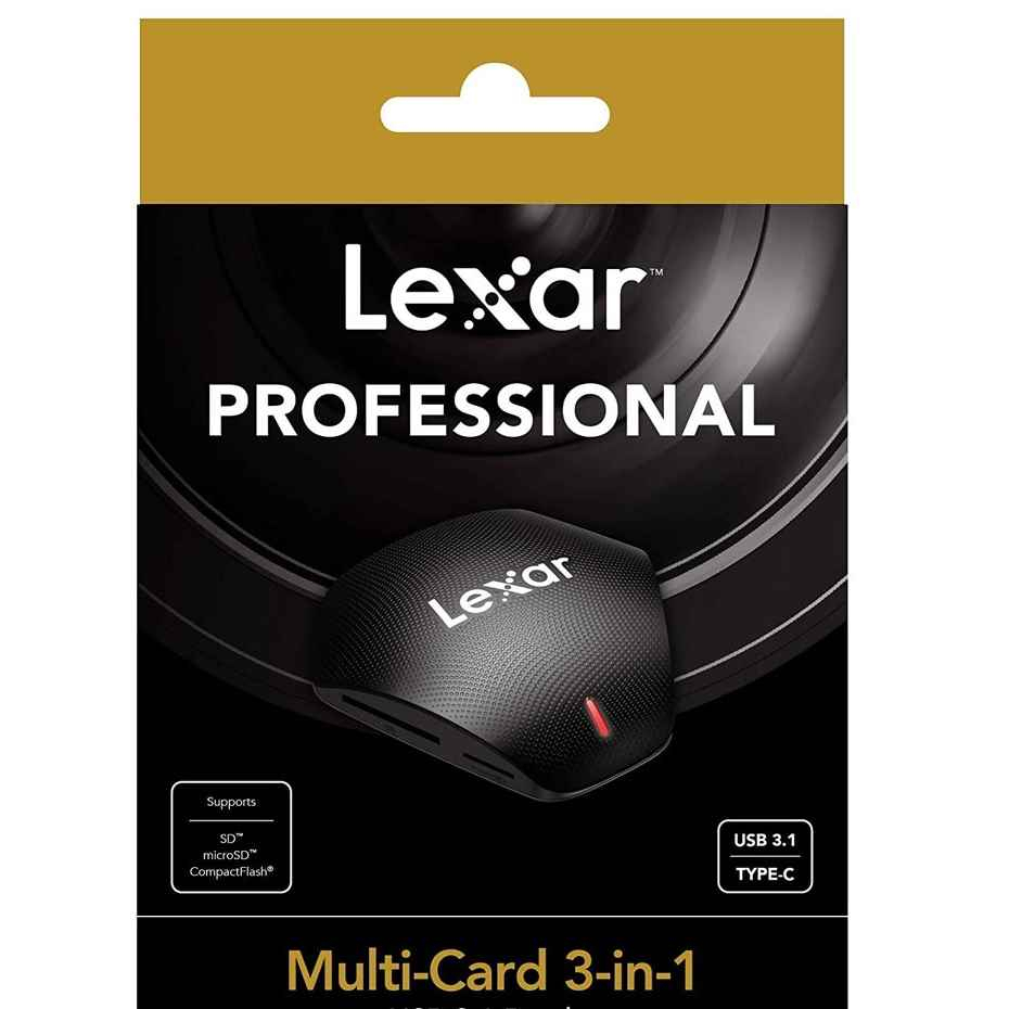 Đầu đọc thẻ nhớ Lexar Professional Multi-Card 3-in-1 USB 3.1 Reader, hỗ trợ thẻ SD, Micro SD và CompactFlash - HÀNG CHÍNH HÃNG