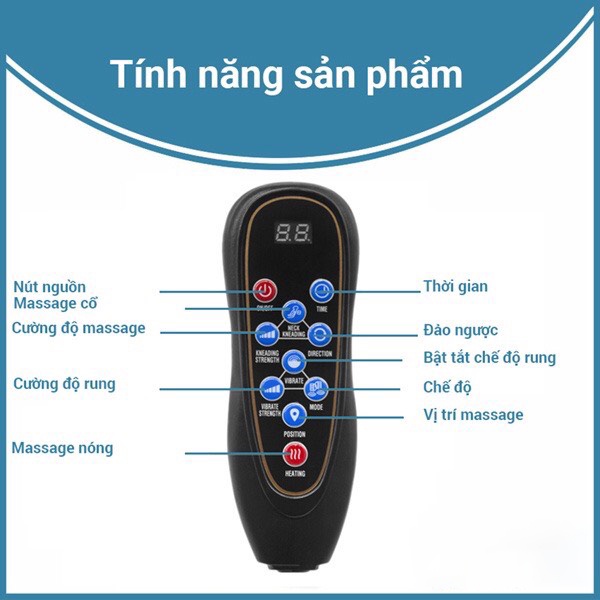 Đệm massage toàn thân Rowanto Nhật Bản Cao cấp Có túi hơi chống nhức mỏi, hỗ trợ giảm đau cơ bắp, thư giãn, giảm stress, lưu thông tuần hoàn máu