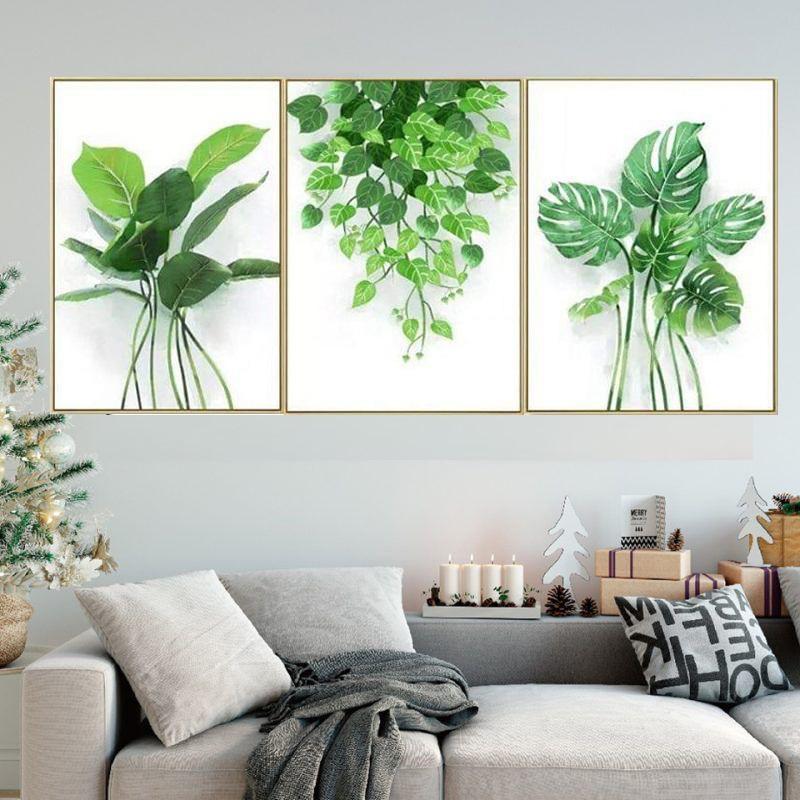 Bộ tranh treo tường 3 bức phong cách hiện đại