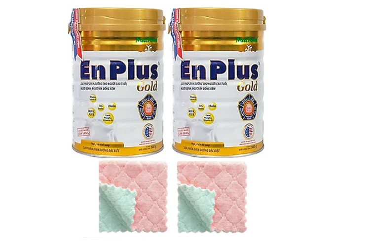 Combo 04 hộp Sữa bột  Enplus Gold 900 Gr của hãng nutifood dinh dưỡng cho người lớn tuổi,bổ sung chất xơ FOS/Inulin giúp cho đường ruột khỏe mạnh,ngừa táo bón