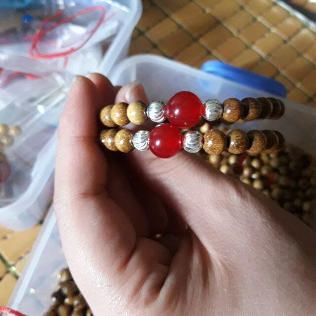 Combo vòng 2 bi bạc 1 đá