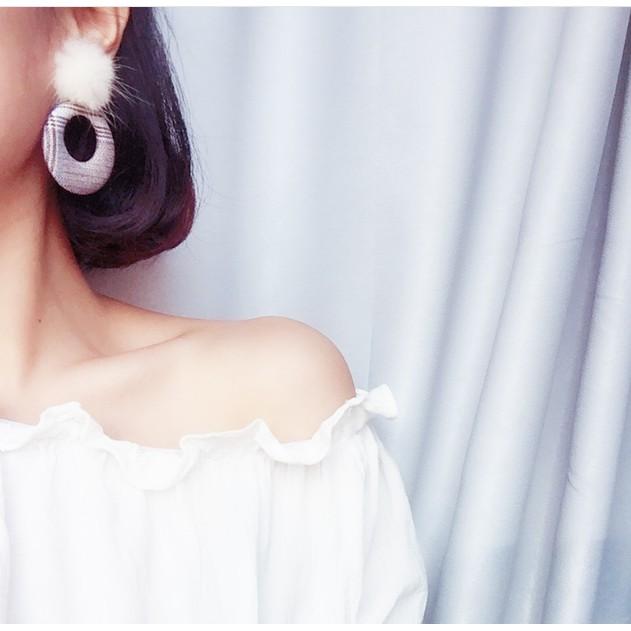 Hoa tai KHOEN TRÒN CỤC BÔNG NÂU