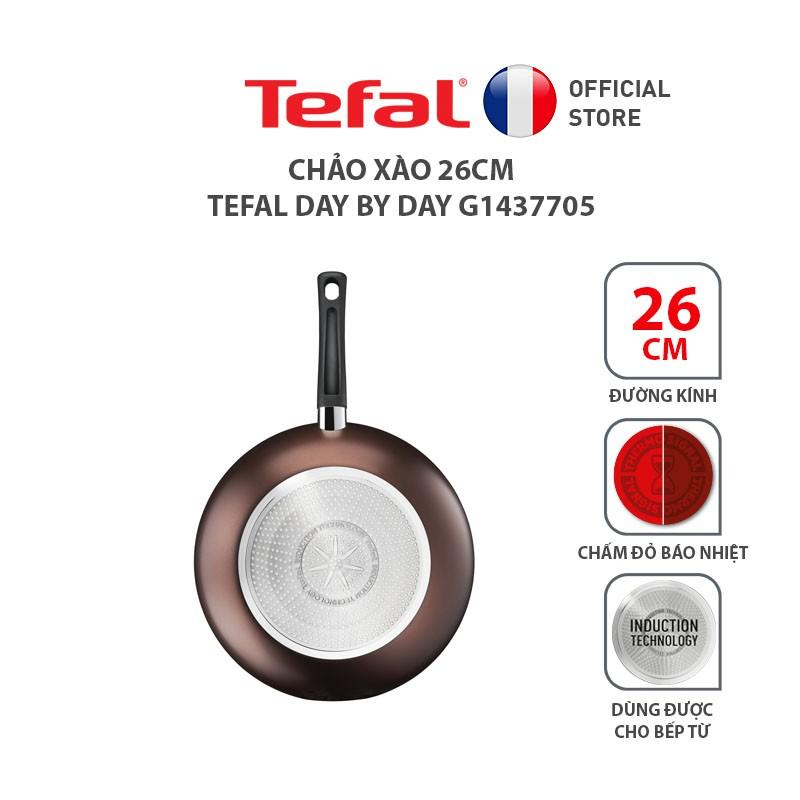 Chảo xào chống dính đáy từ Tefal Day by Day 26cm, dùng cho mọi loại bếp- Hàng chính hãng