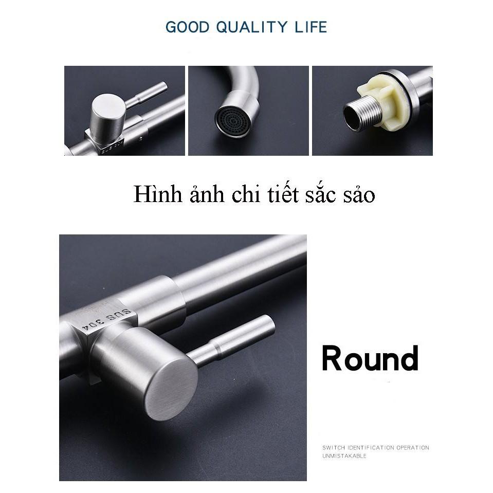Vòi rửa chén lạnh INOX SUS 304