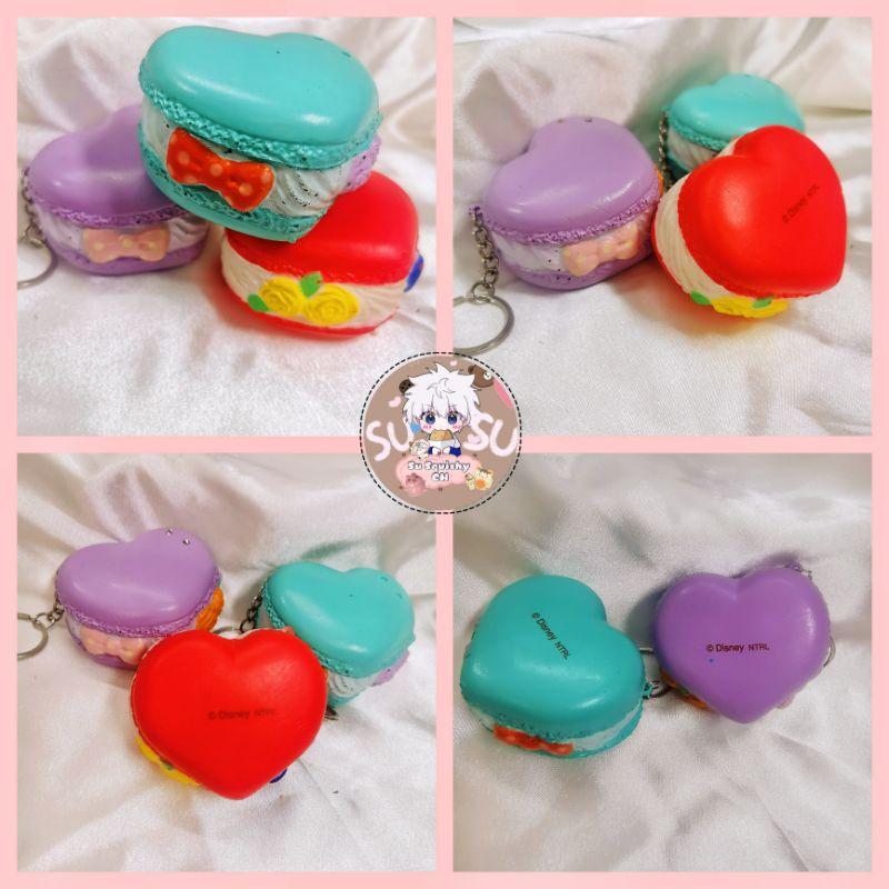 Squishy Bánh Macaron Trái Tim Disney chất đặc, slow