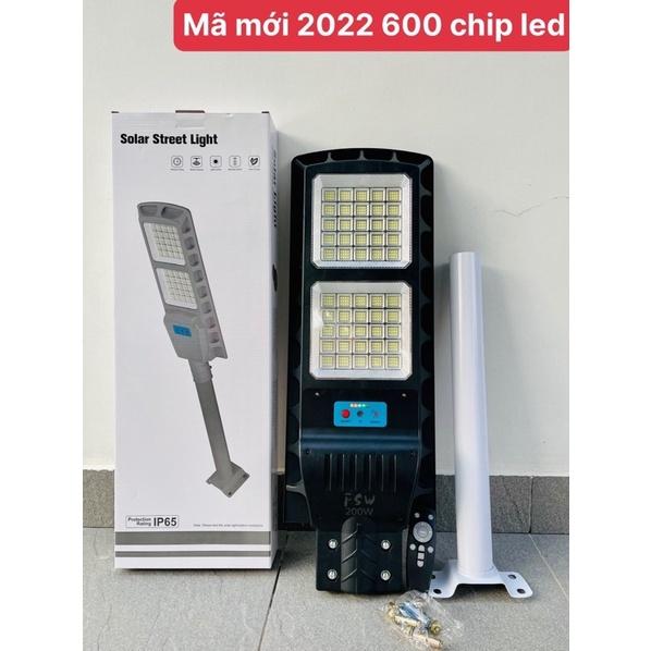 Đèn năng lượng mặt trời 200W 600 led sáng liên tục cho sân vườn, công trình đèn đường khu dân cư siêu sáng chống nước