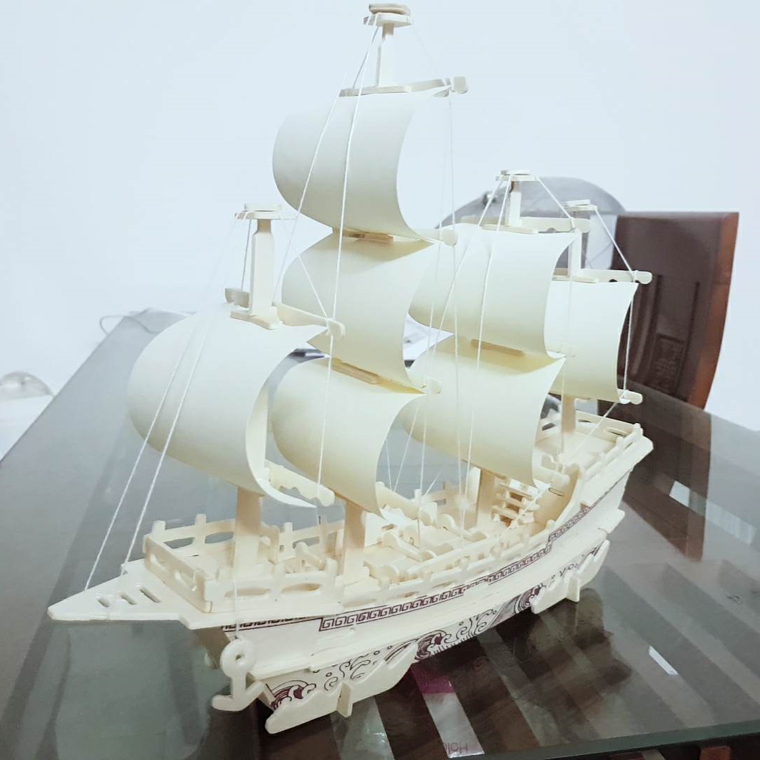 Đồ chơi lắp ráp gỗ 3D Mô hình Thuyền Thương Gia Merchant Ship