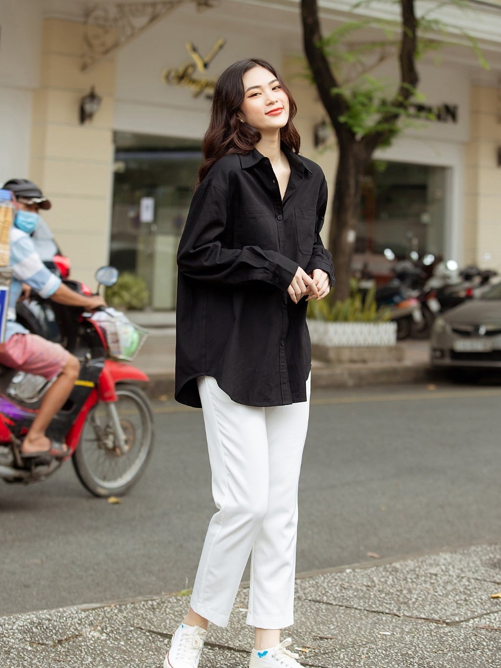 Quần trắng ống đứng NGADO