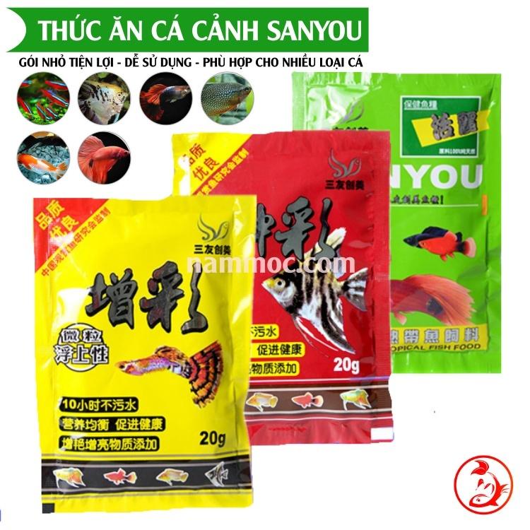 Thức Ăn Cá Cảnh - Gói Nhỏ Tiện Lợi | Cám Cá Bảy Màu - Cám Tổng Hợp Cho Cá Cảnh Thuỷ Sinh | Cám Cá Vàng, Chép