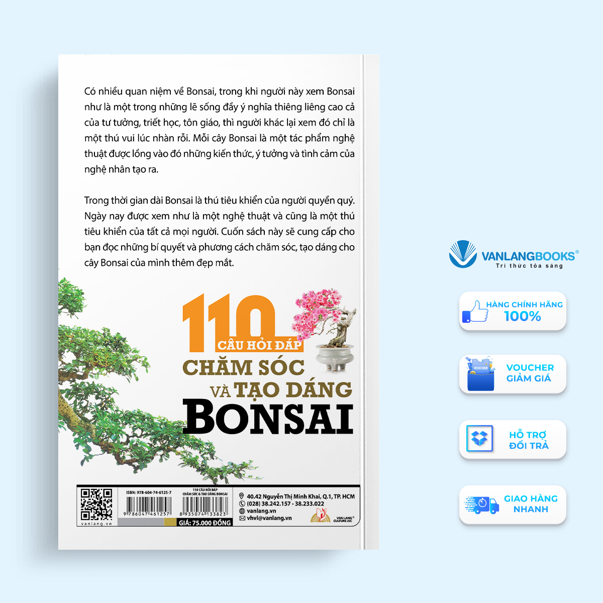 110 Câu Hỏi Đáp Chăm Sóc Và Tạo Dáng Bon Sai (Tái Bản) - Vanlangbooks