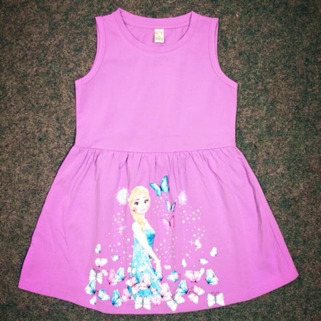 Đầm elsa bé gái 2-10y set váy sát nách + áo khoác mỏng