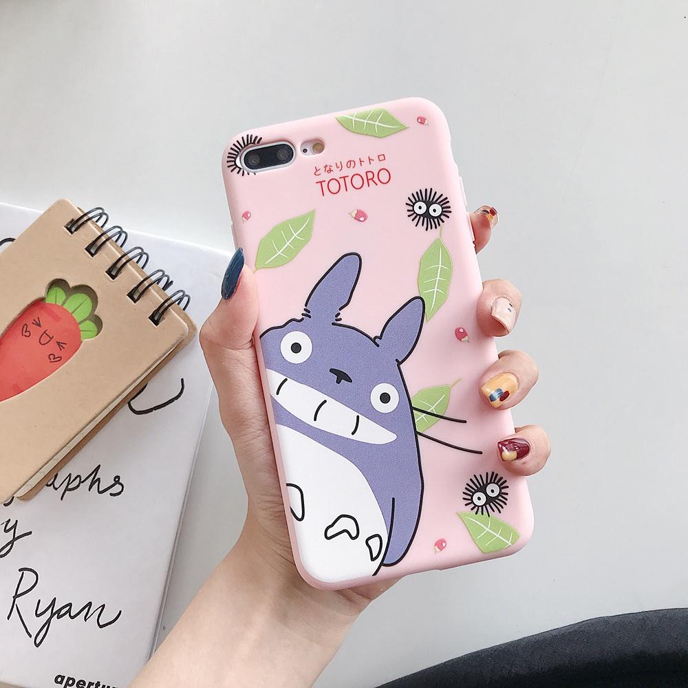 Case IPhone 11 7plus 8plus 12Pro Max X Xs Max XR 12 12pro 6 6s 6plus 6Splus Fashion Totoro Phone Case Cartoon AirBag Anti-knock Transparent Soft Phone Case